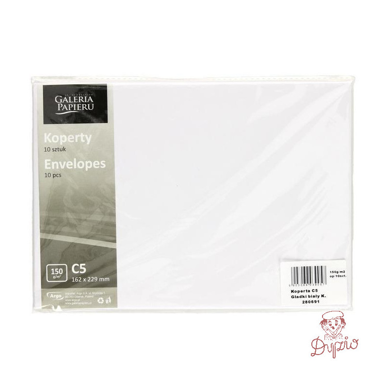 Koperta C5 gładki biały K 150g. (10) 280691 Galeria Papieru