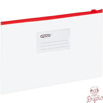 Koperta foliowa A4 na suwak EC009B czarwona 120-1462 GRAND