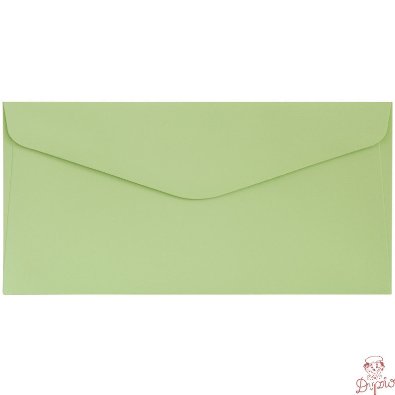 Koperta DL gładki jasnozielony satynowany 120g. (10szt.) 280133 Galeria Papieru
