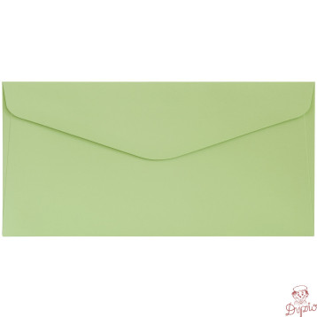 Koperta DL gładki jasnozielony satynowany 120g. (10szt.) 280133 Galeria Papieru