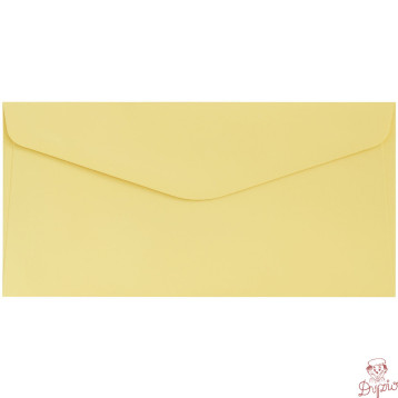 Koperta DL gładki żółty satynowany 120g. (10szt.) 280137 Galeria Papieru