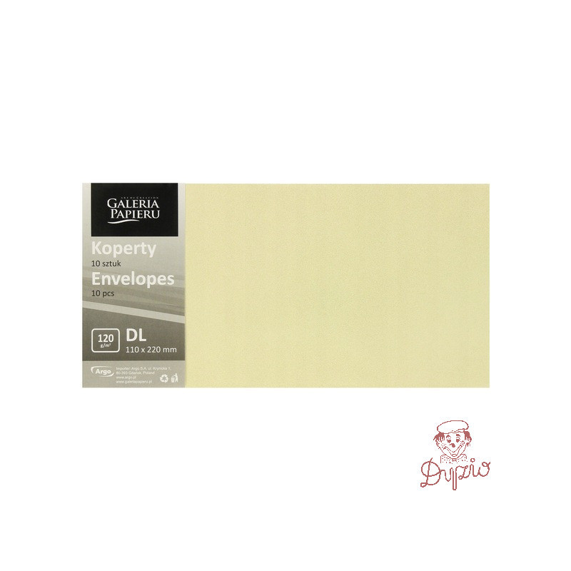 Koperta DL MILLENIUM kremowy 120g. (10szt.) 280127 Galeria Papieru