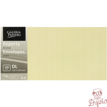 Koperta DL MILLENIUM kremowy 120g. (10szt.) 280127 Galeria Papieru