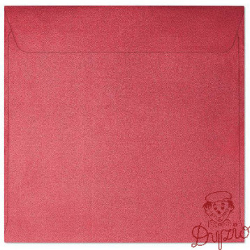 Koperta 145x145mm PEARL czerwona P 120g. (10szt.) 280717 Galeria Papieru
