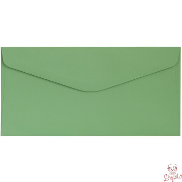 Koperta DL gładki zielony satynowany K 130g. (10szt.) 280136 Galeria Papieru