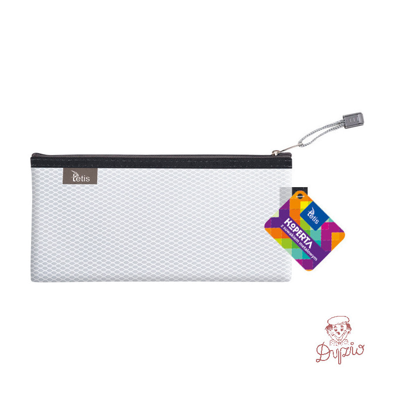 Koperta 24x12cm z suwakiem metalowym TETIS BT609-B biała