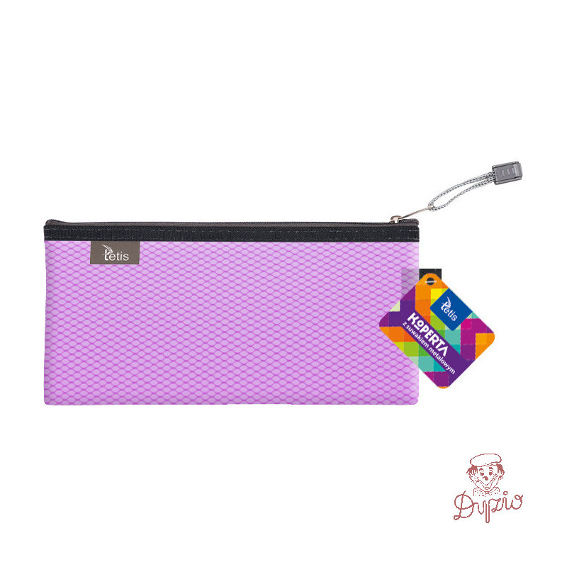 Koperta 24x12cm z suwakiem metalowym TETIS BT609-F Fiolet