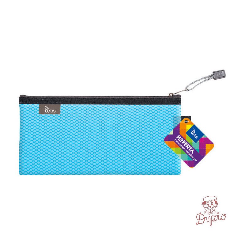 Koperta 24x12cm z suwakiem metalowym TETIS BT609-N niebieska