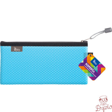 Koperta 24x12cm z suwakiem metalowym TETIS BT609-N niebieska
