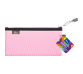 Koperta 24x12cm z suwakiem metalowym TETIS BT609-R różowa