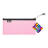 Koperta 24x12cm z suwakiem metalowym TETIS BT609-R różowa