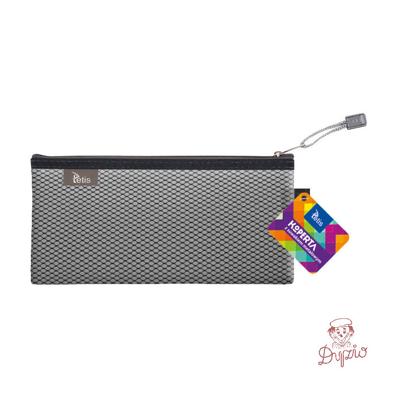 Koperta 24x12cm z suwakiem metalowym TETIS BT609-V czarna
