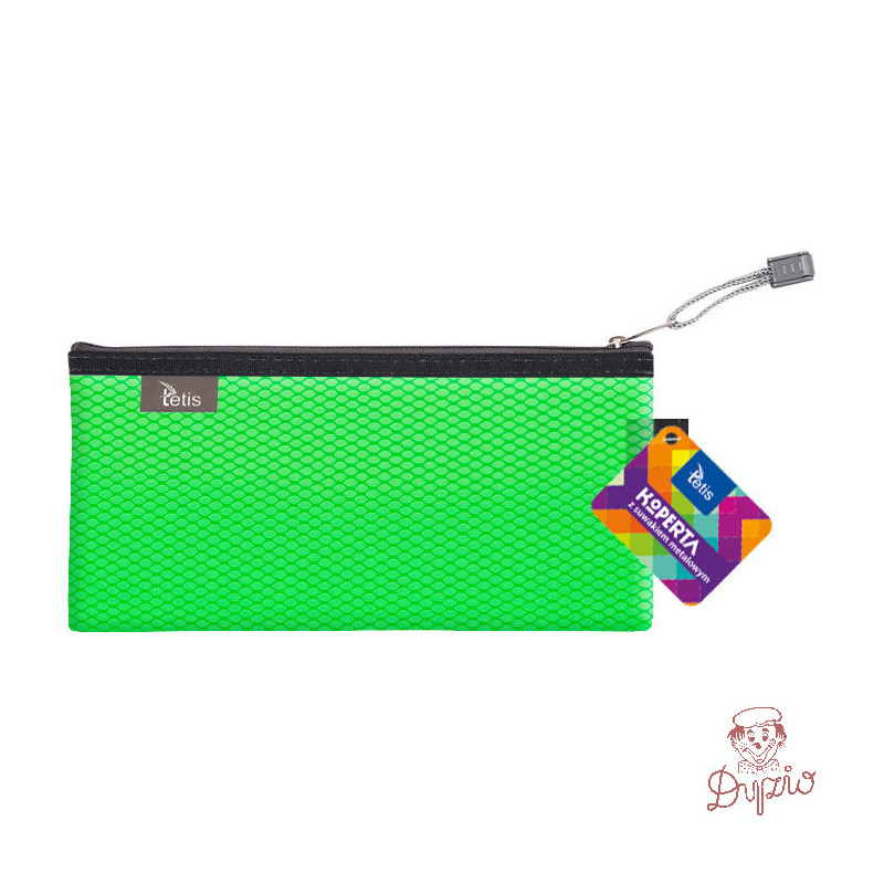 Koperta 24x12cm z suwakiem metalowym TETIS BT609-Z zielona