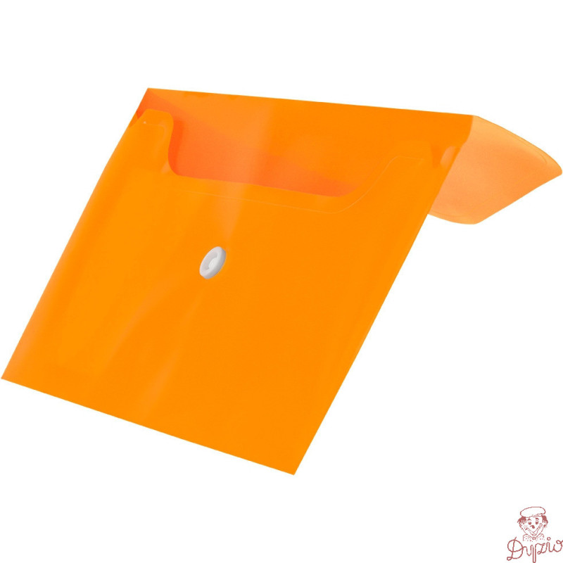 Koperta PP na zatrzask DL pomarańczowa (12 szt.) BT612-P TETIS