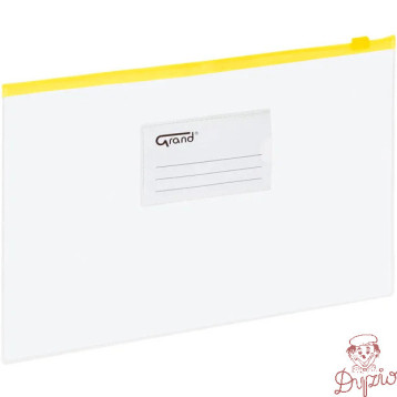 Koperta foliowa A4 na suwak EC009B żółta 120-1463 GRAND