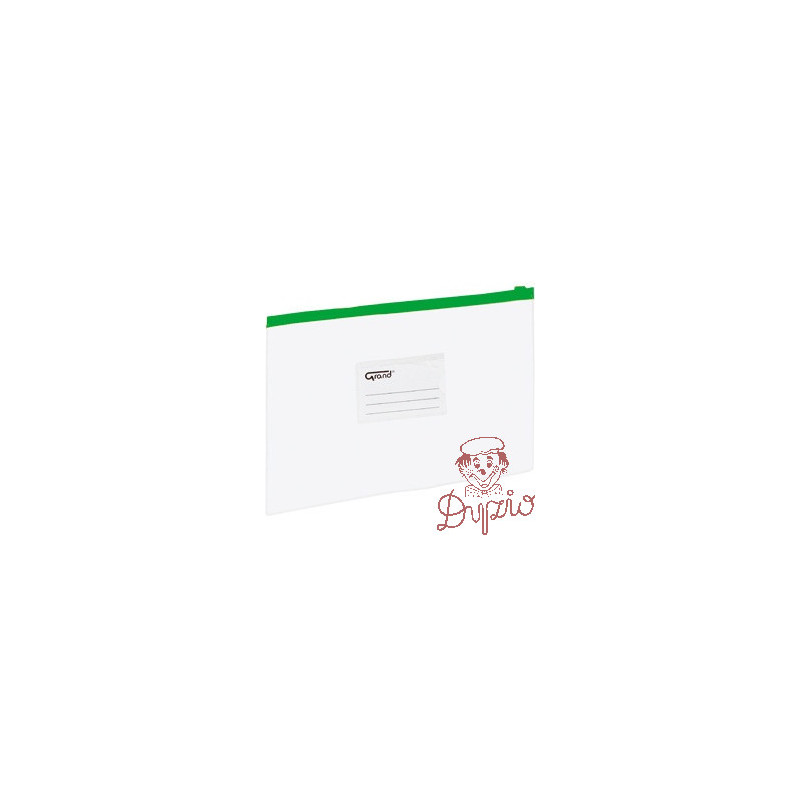 Koperta foliowa A4 na suwak EC009B zielona 120-1465 GRAND