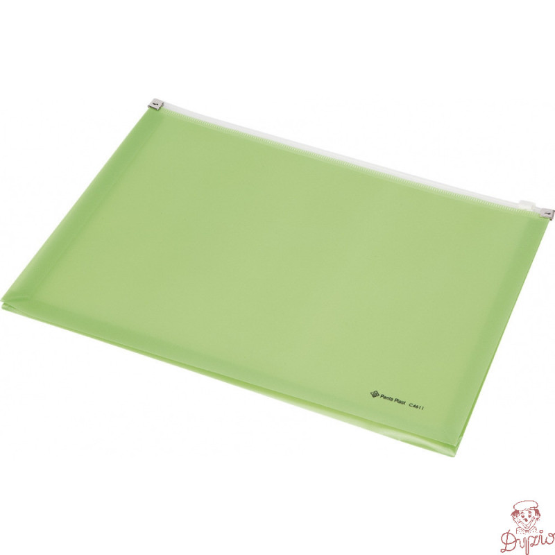 Koperta z suwakiem A4 zielona przestrzenna C4611 0410-0038-04 Panta Plast