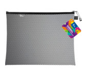 Koperta A4 z suwakiem metalowym CZARNA BT605-V TETIS