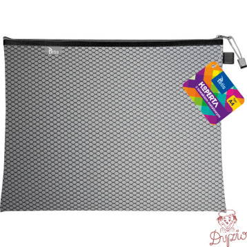 Koperta A4 z suwakiem metalowym CZARNA BT605-V TETIS