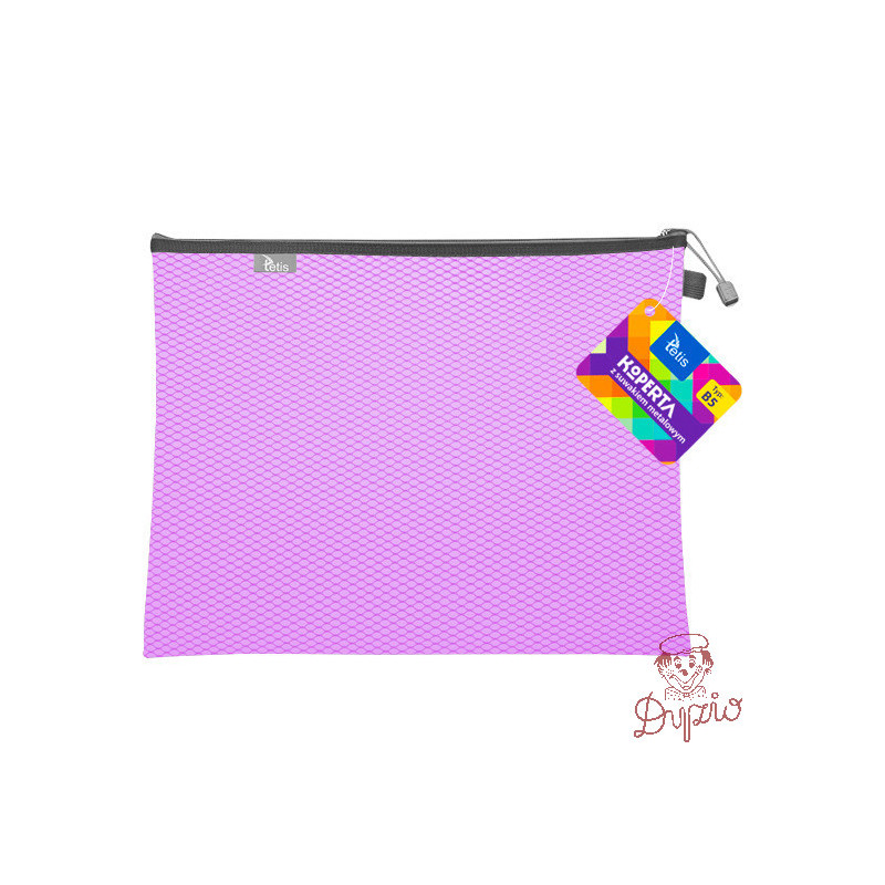 Koperta B5 z suwakiem metalowym FIOLETOWA BT608-F TETIS