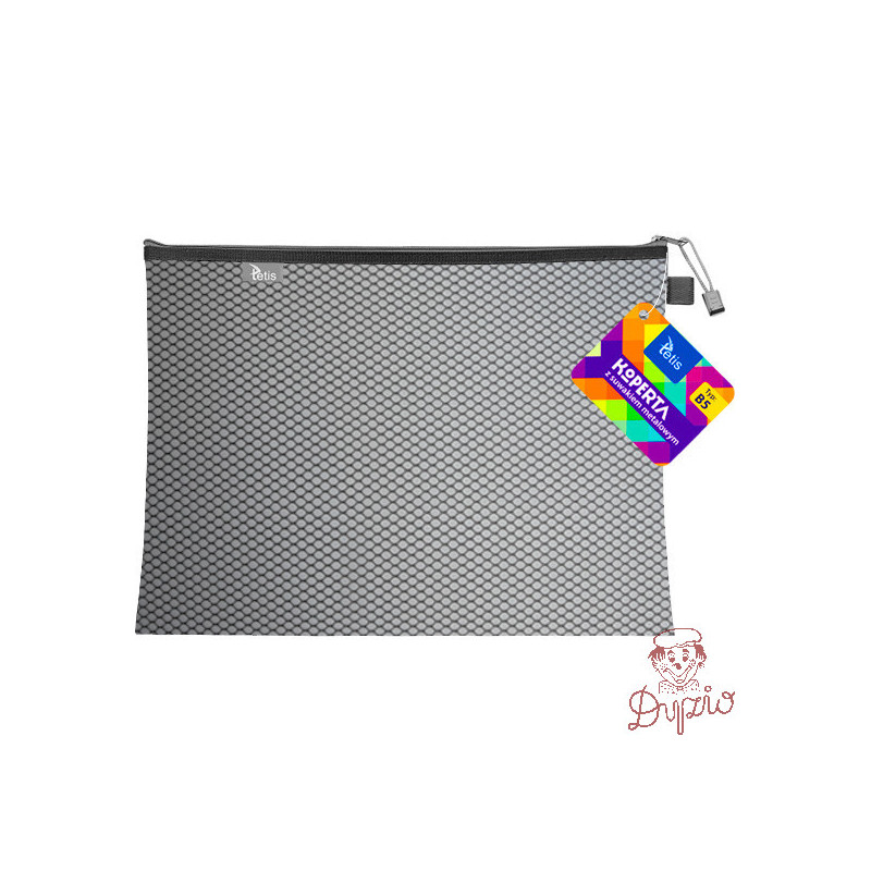 Koperta B5 z suwakiem metalowym CZARNA BT608-V TETIS