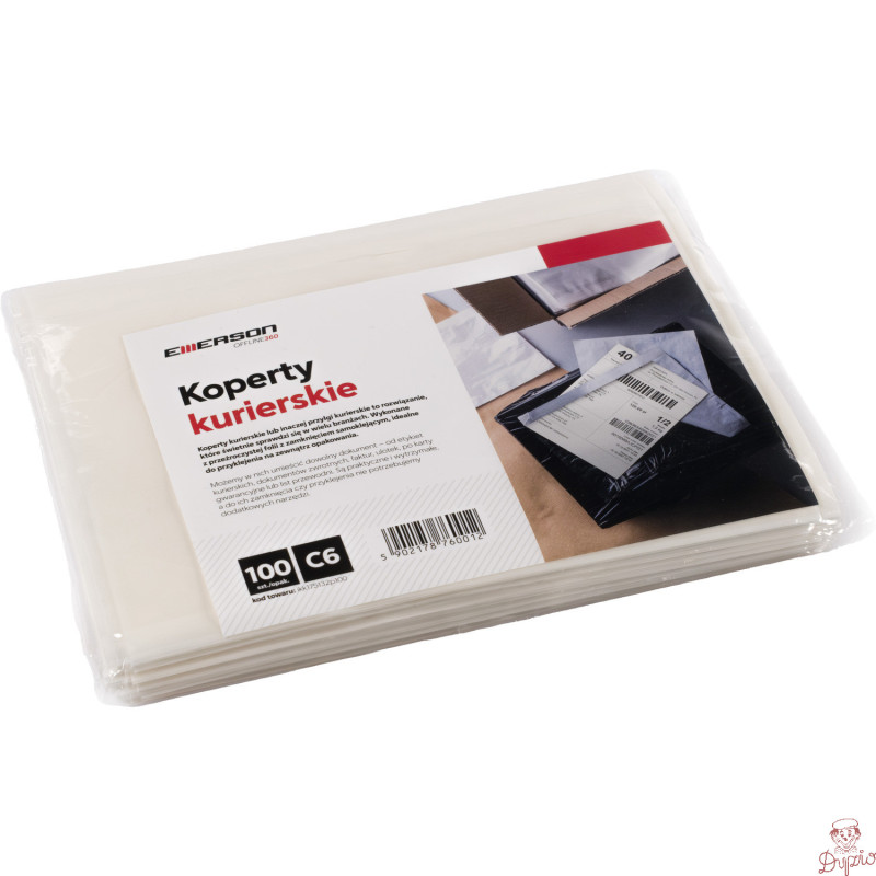 Koperta kurierska/przylga C6 (100szt) 175x132mm ikk175132p100 EMERSON