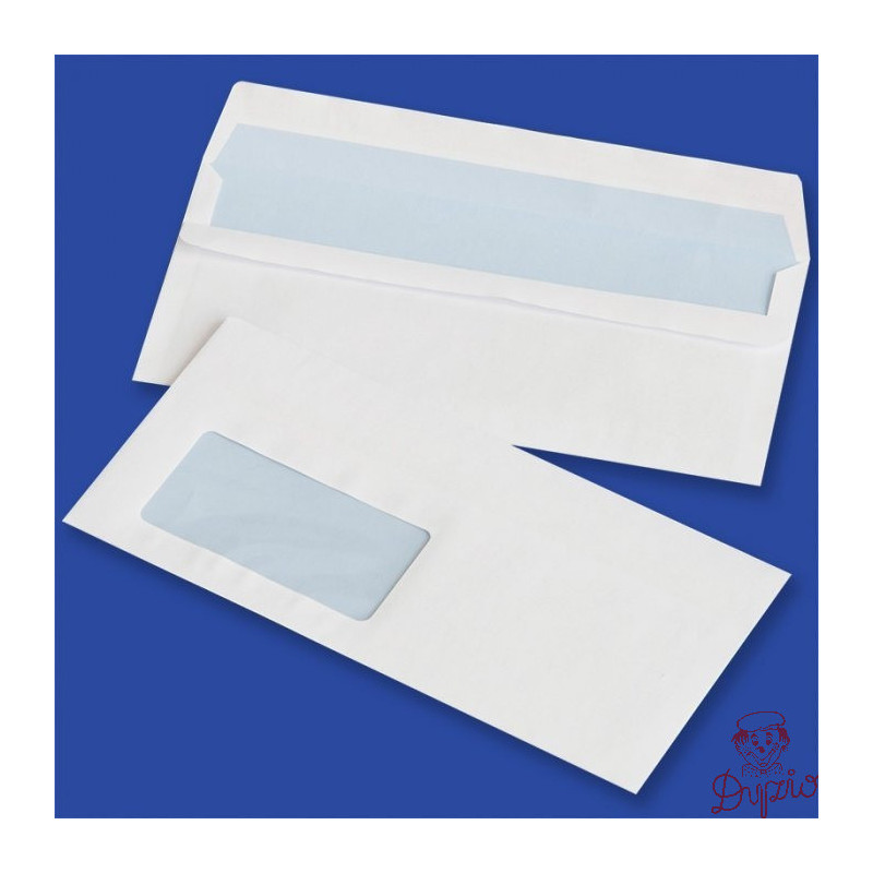 Koperta DL SK białe 75g. okno lewe 45x90mm samoklejace (1000szt.) NC 11221300