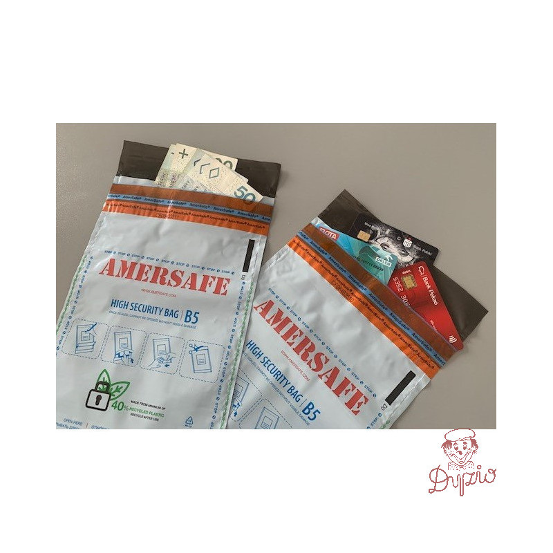 Koperty NC bezpieczne (Bankowe) AMERSAFE B5 HK 100szt. białe/szare 55238097