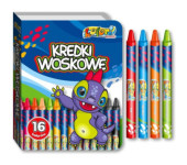 Kredki woskowe 16 kolorów w etui DINO TT8246 PENMATE