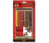 Kredki POLYCOLOR 12 szt brązy 3822/BR KOH-I-NOOR