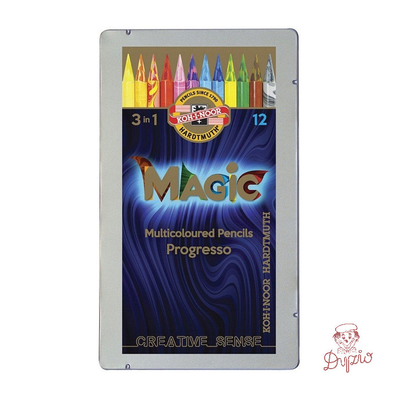 Kredki PROGRESSO MAGIC 12 kol. 8772 KOH-I-NOOR