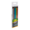 Kredki CRICCO trójkątne 6 kolorów BLACK WOOD JUMBO metaliczne w etui CR331W6