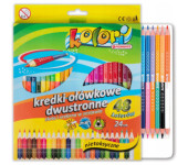 Kredki ołówkowe trójkątne dwust.24/48k.+ temperówk TT7537 PENMATE