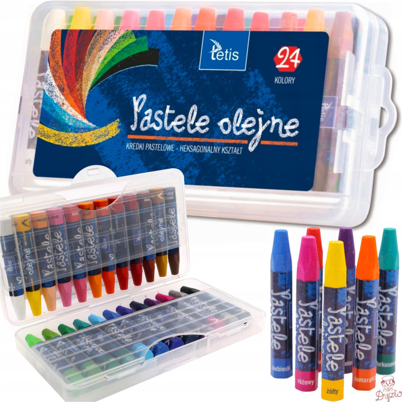 Kredki pastele olejne heksagonalne 24kol KT020-AF