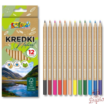 Kredki ołówkowe trójkątne natural 12 kolorów KOLORI TT8887 PENMATE