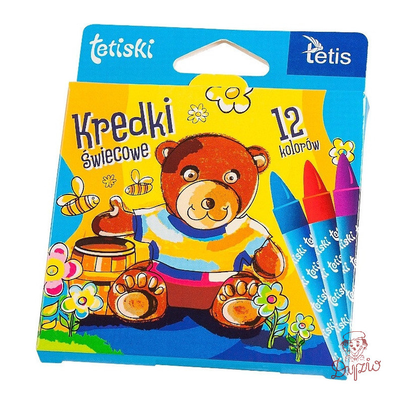 Kredki TETISKI świecowe 12kol KT015-AB TETIS