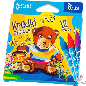 Kredki TETISKI świecowe 12kol KT015-AB TETIS