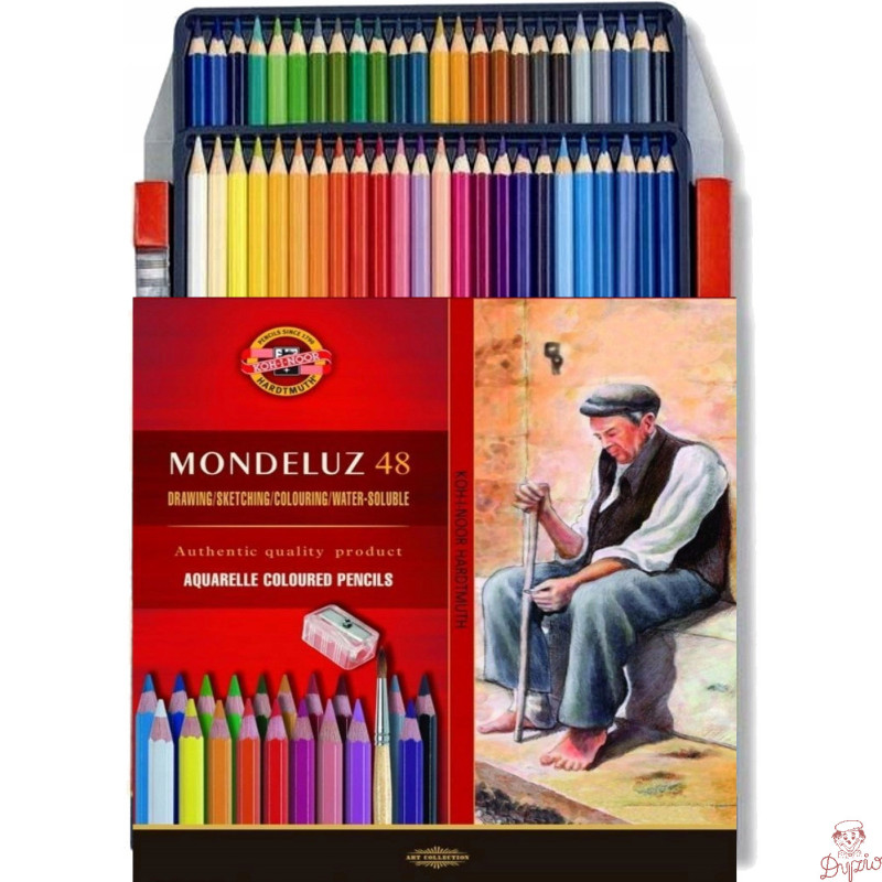 Kredki MONDELUZ 48kol + pędzelek+temperówka 3713048003KZ KOH-I-NOOR