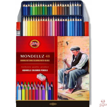 Kredki MONDELUZ 48kol + pędzelek+temperówka 3713048003KZ KOH-I-NOOR