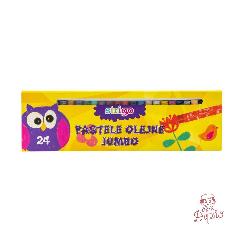 Pastele olejne JUMBO 24 kolory STRIGO SSC030