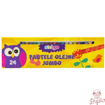 Pastele olejne JUMBO 24 kolory STRIGO SSC030