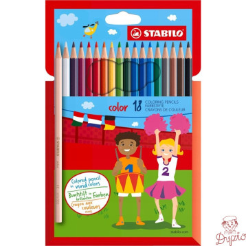 Kredki COLOR kpl 18 szt. pud. z zawieszką 1918/77-11 STABILO