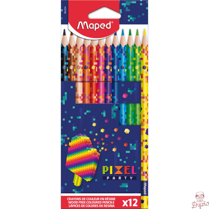 Kredki PIXEL 12 sztuk 862204 MAPED