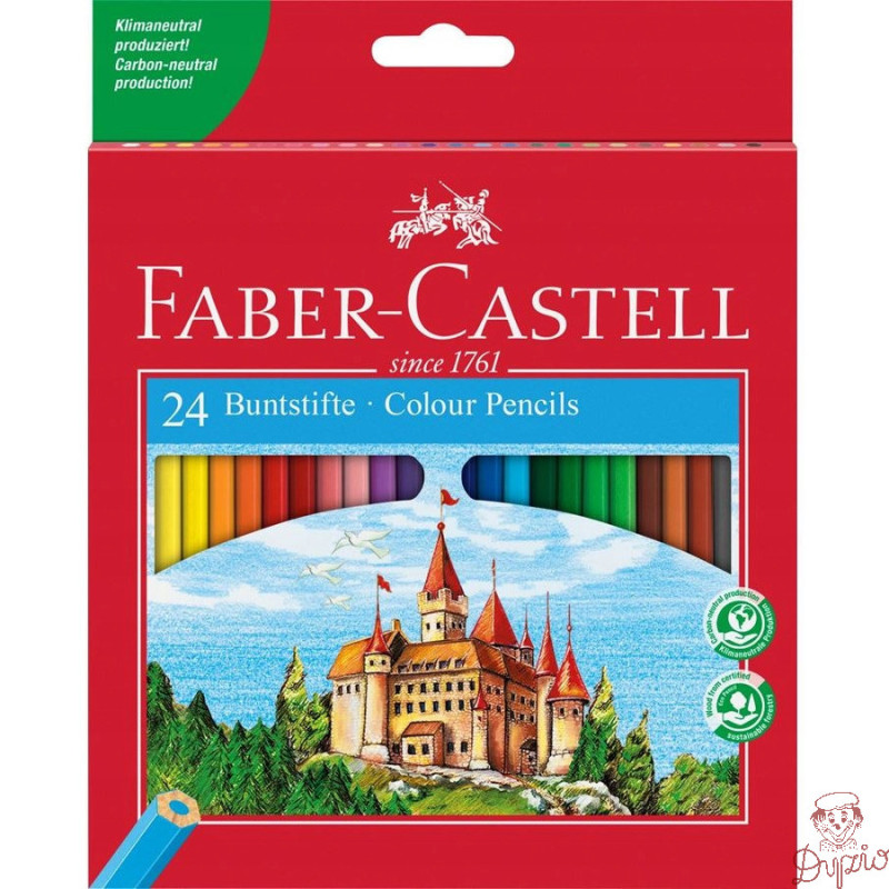 Kredki ZAMEK 24 kolory opakowanie kartonowe 120124 FC FABER-CASTELL