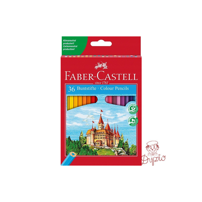 Kredki ZAMEK 36 kolorów opakowanie kartonowe 120136 FC FABER-CASTEL