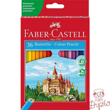 Kredki ZAMEK 36 kolorów opakowanie kartonowe 120136 FC FABER-CASTEL