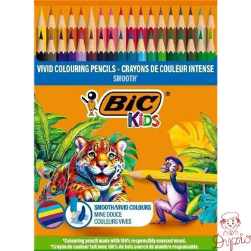 Kredki drewniane ECO SMOOTH 48 kolorów 303184 BIC