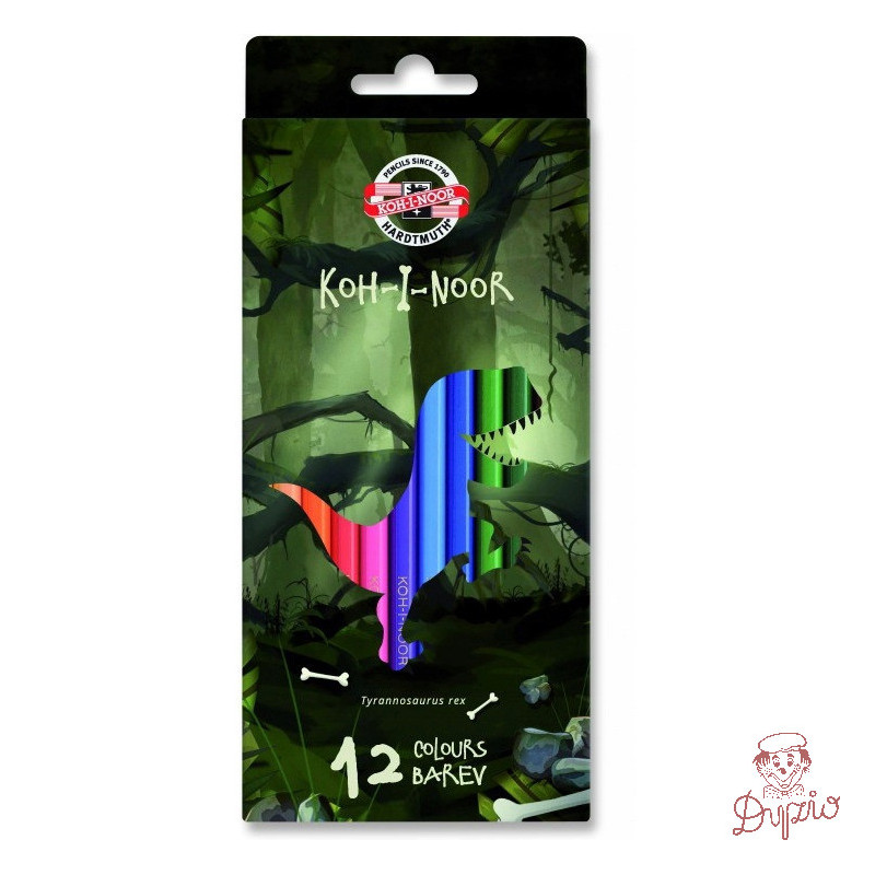Kredki 12 kolorów DINO 3592 KOH-I-NOOR