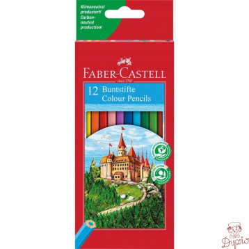 Kredki ZAMEK 12 kolorów opakowanie kartonowe 120112 FC FABER-CASTELL