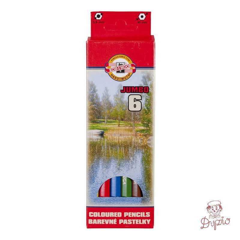 Kredki Omega Jumbo 6 kolorów 3371 KOH-I-NOOR